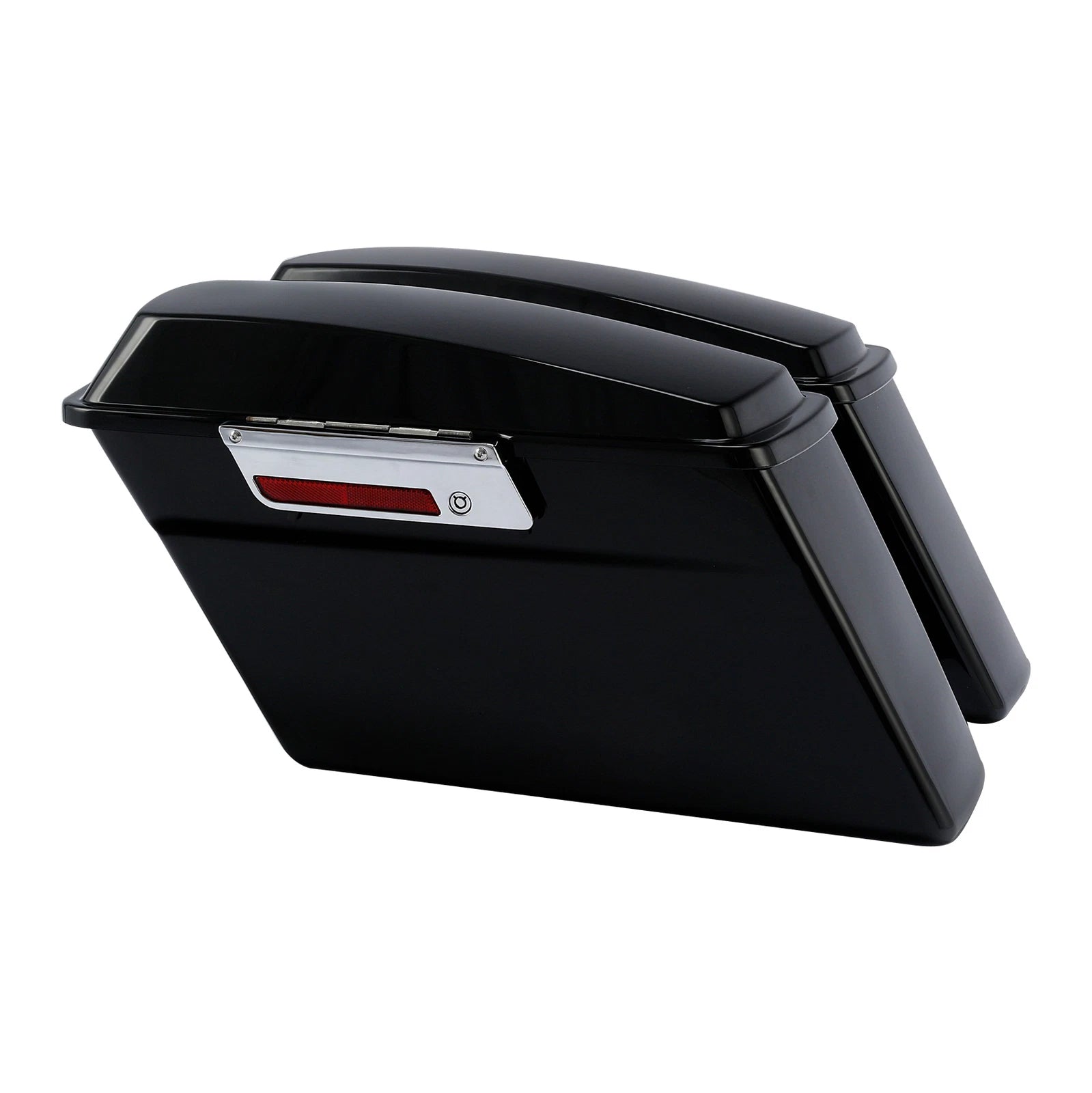 Black Hard Saddlebags & Conversion Brackets for Harley Softail FLST (1984–2017)