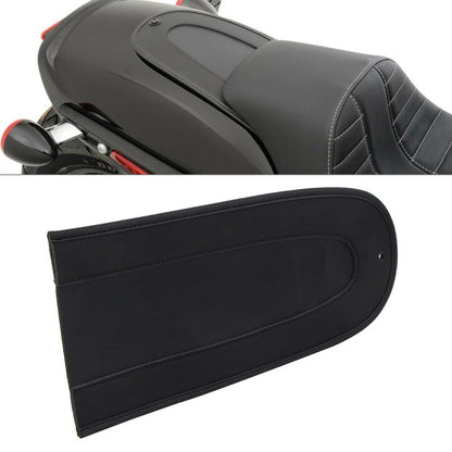 Black Leather Rivet Rear Fender Bib Solo Seat for Harley Softail (2018–2020)