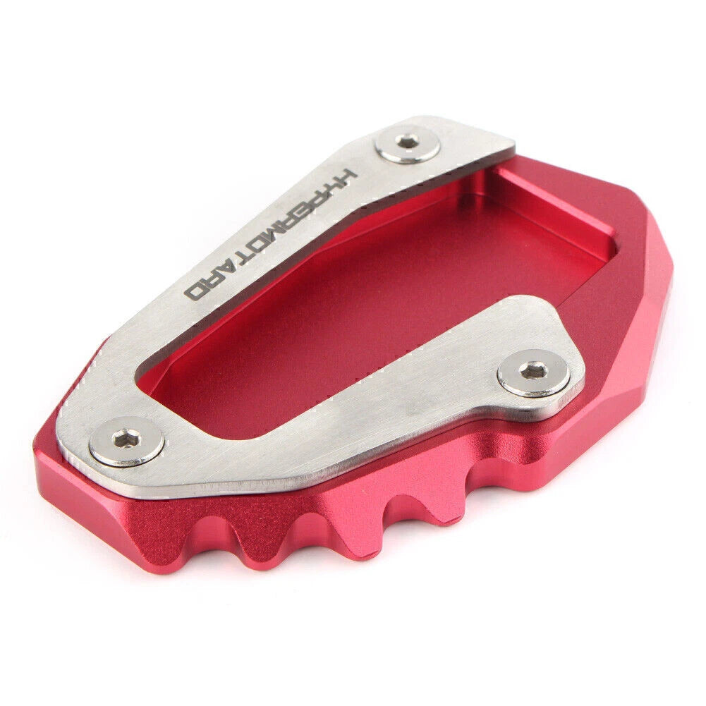 CNC Side Kickstand Stand Extension Plate Pad For Ducati Hypermotard 821 2013-17