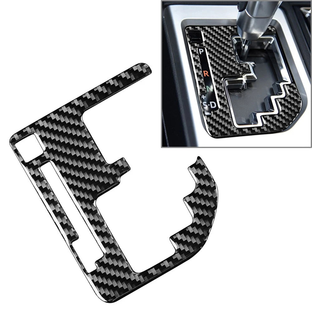 Carbon Fiber Black Interior Gear Shift Panel Cover Trim For Toyota Tundra 14-21