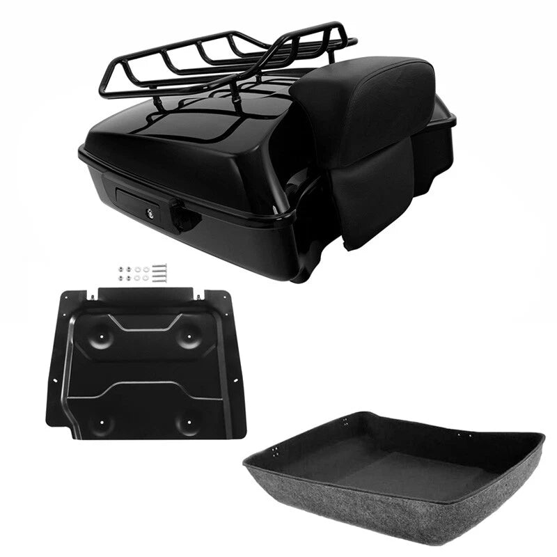 Chopped Trunk Backrest Rack Base Plate for Harley Road Glide (2014–2026)