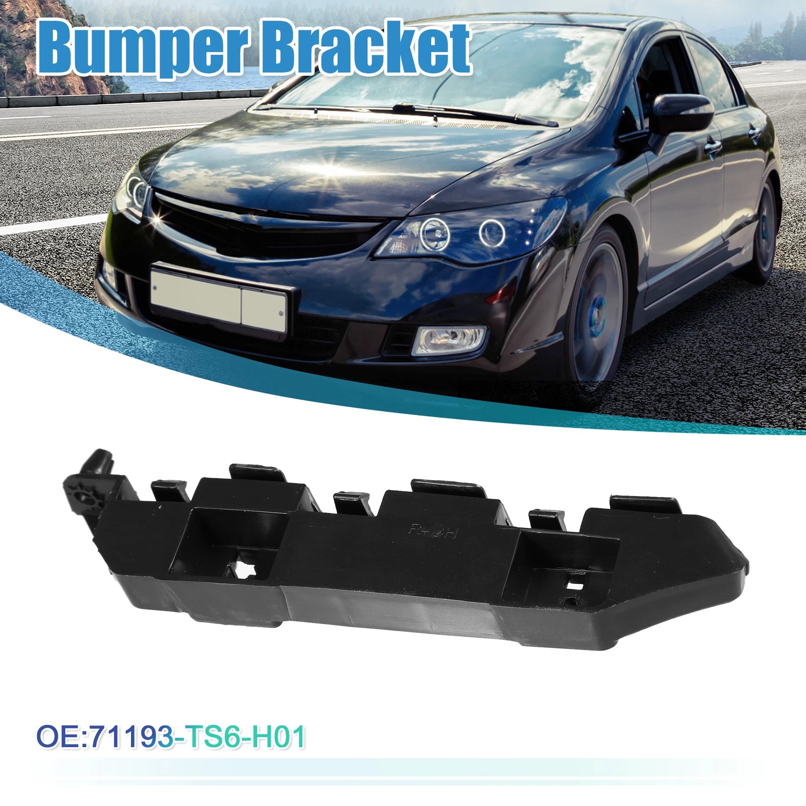 Right Side Front Bumper Bracket for Honda Civic (2012–2015) NO.71193-TS6-H