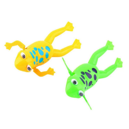 2X Clockwork Wind-Up Bath Frog Toy for Kids