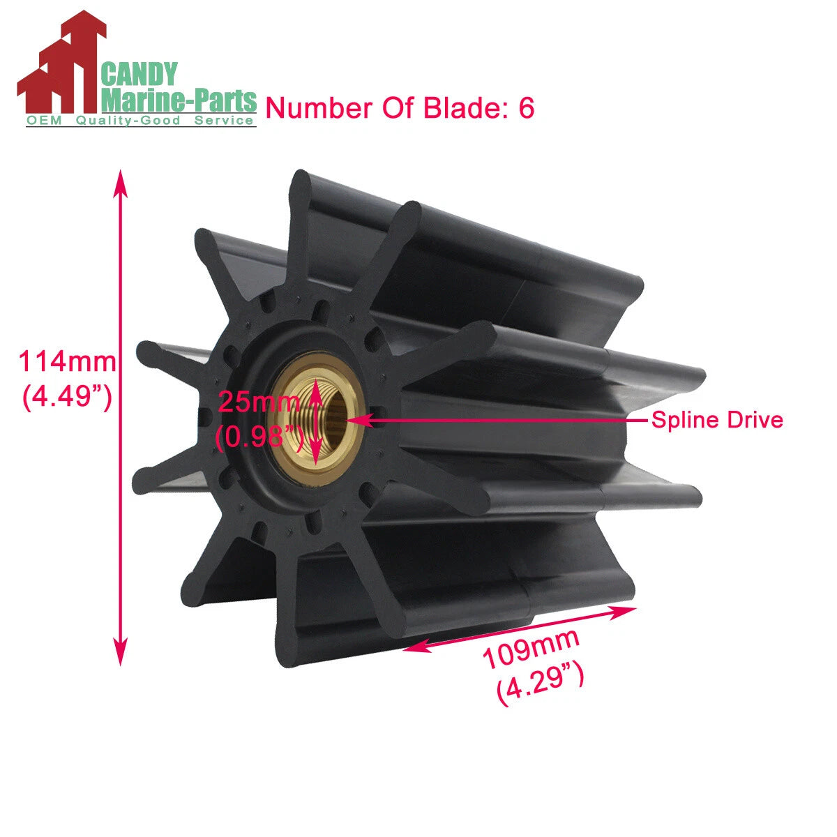 Impeller for Caterpillar CEF 500179 G2201 G22011-01