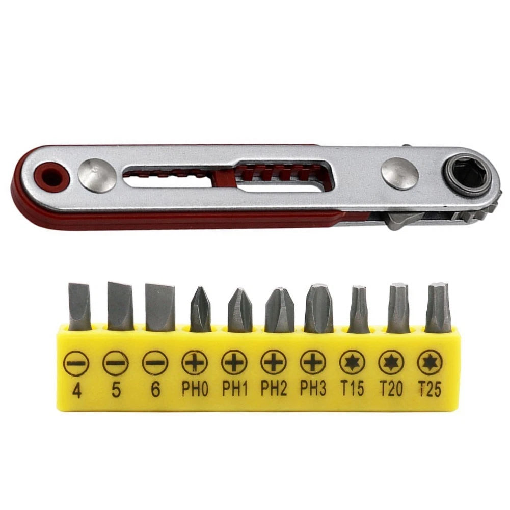 Set of 11 Ratchet Wrenches with Offset Handle