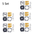 Set of 5 Carburetor Repair Kits for Zama RB-45 Jonsered 2041 2045 2050