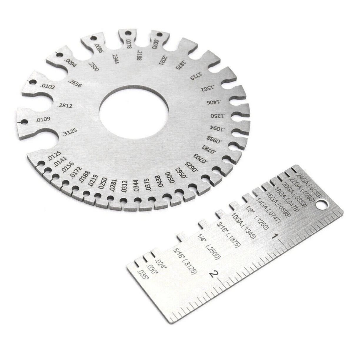 2X Stainless Sheet Metal Gauge Thickness Gage Measuring Tool