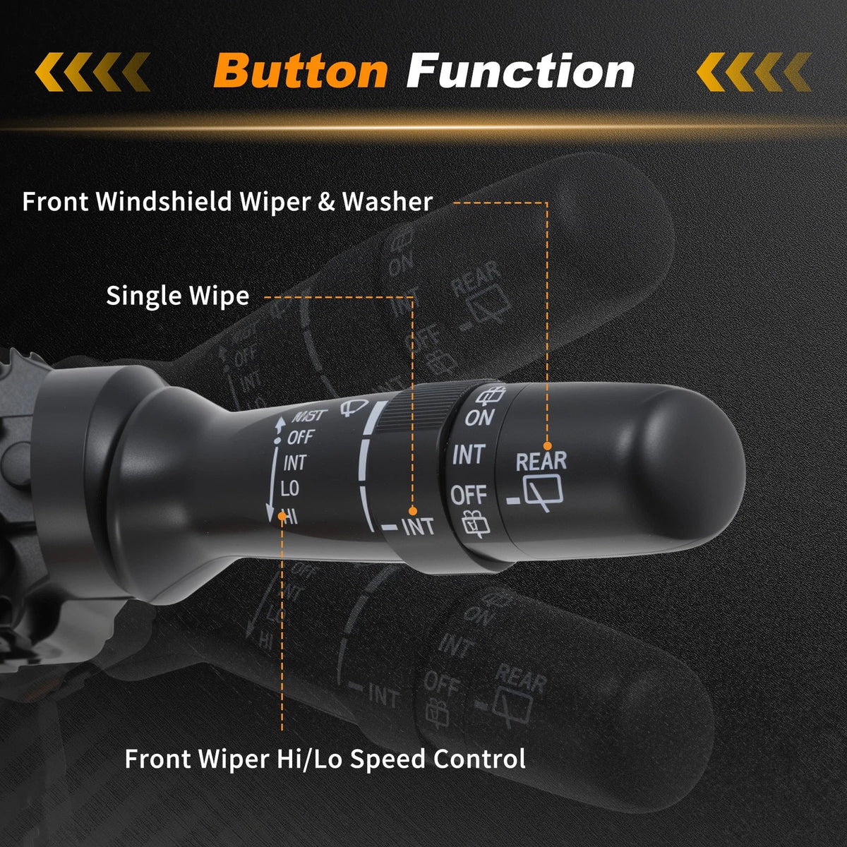 Windshield Washer Wiper Switch for Toyota 4Runner Highlander Land Cruiser Prius (2003–2023)