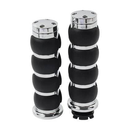 1" Motorcycle Handle Bar Hand Grips for Harley Cruiser, Yamaha