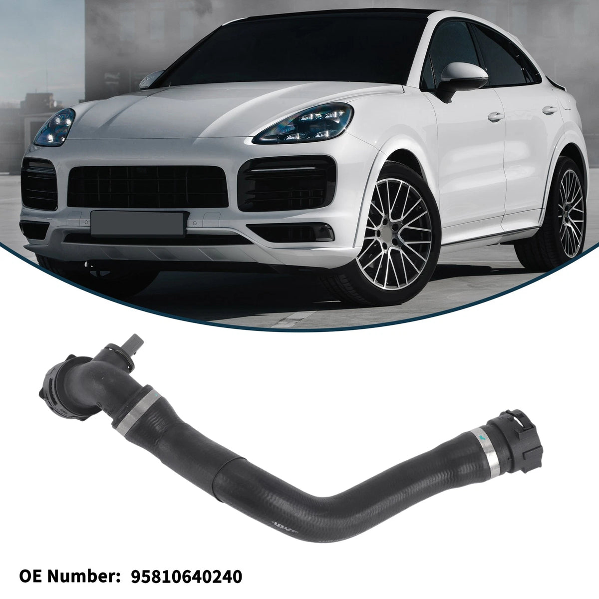 Radiator Hose No. 95810640240 for Porsche Cayenne (2009–2016) Lower Hose
