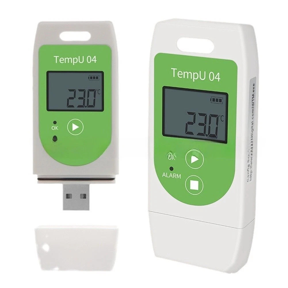 Programmable Temperature Data Logger USB LCD 32000 Points PDF CSV Export