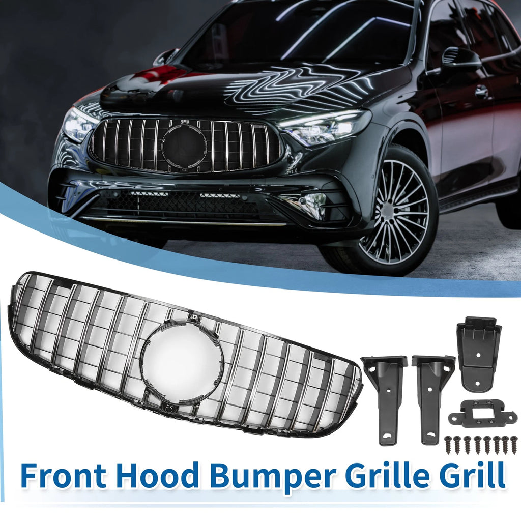Front Upper Bumper Grille Grill for Mercedes-Benz GLC250 (2017–2018)