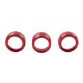 Red AC Climate Control Knob Ring Covers For Mazda 3 2014-2018 CX-5 2016-2019