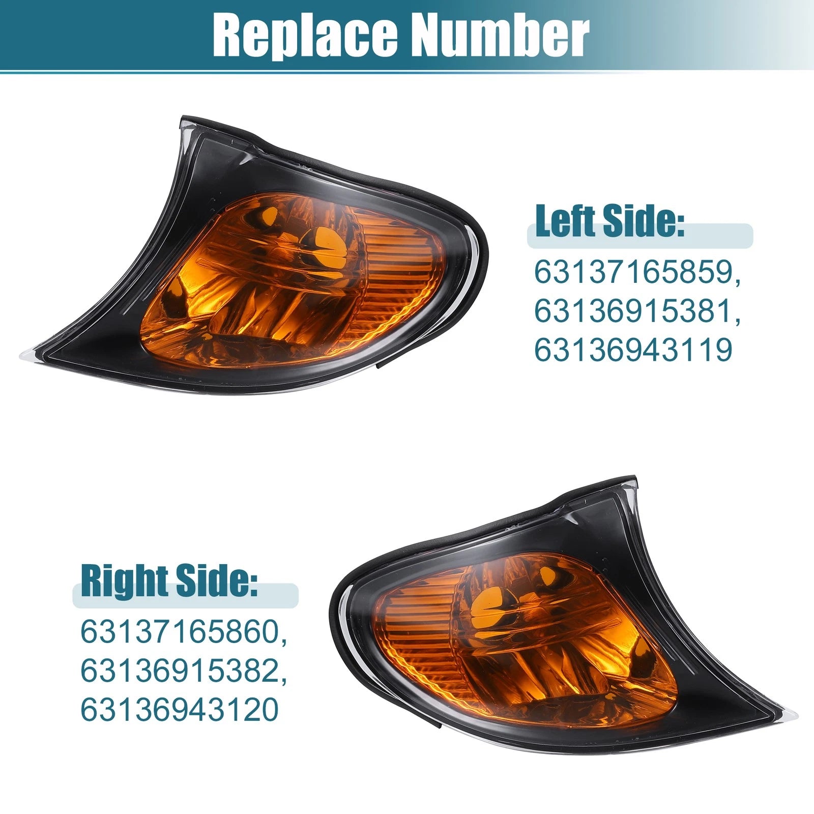Amber Turn Signal Light Lamp Corner Light for BMW E46 3 Series (2002–2005)