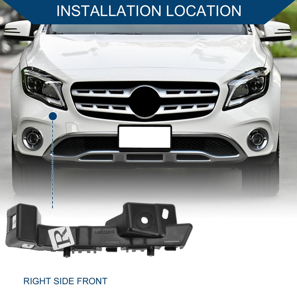 1pc Right Front Bumper Support Bracket for Chevy Malibu (2016–2022) ABS Black