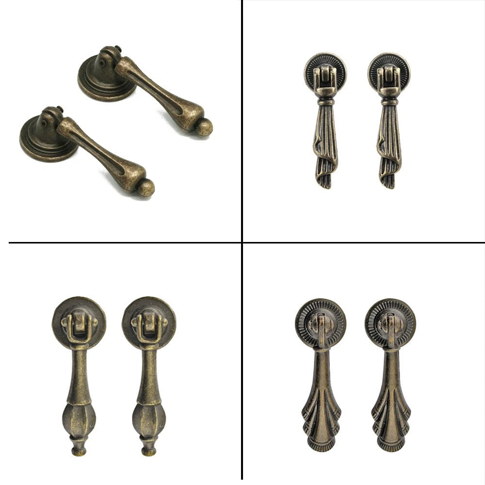 2X Vintage Cabinet Pull Handles for Kitchen Cupboard Drawer