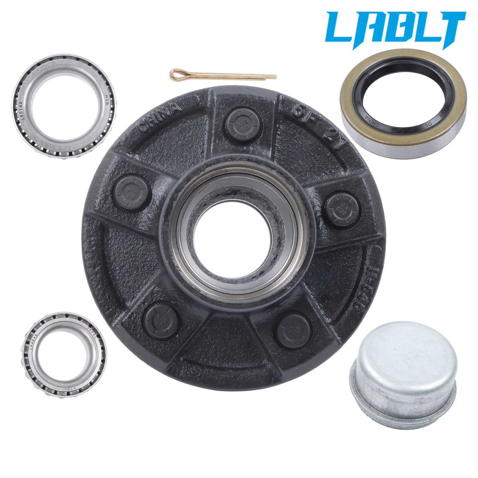Trailer Hub Assembly for 3500 lbs #84 Spindle (1-3/8 Inner, 1-1/16 Outer)