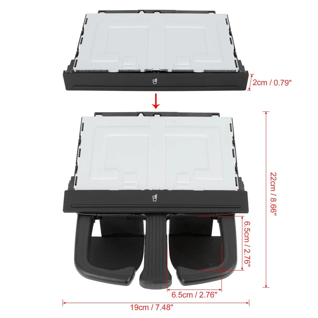 Folding Center Console Cup Holder Replacement for Audi A3 and VW Jetta (2006–2018)