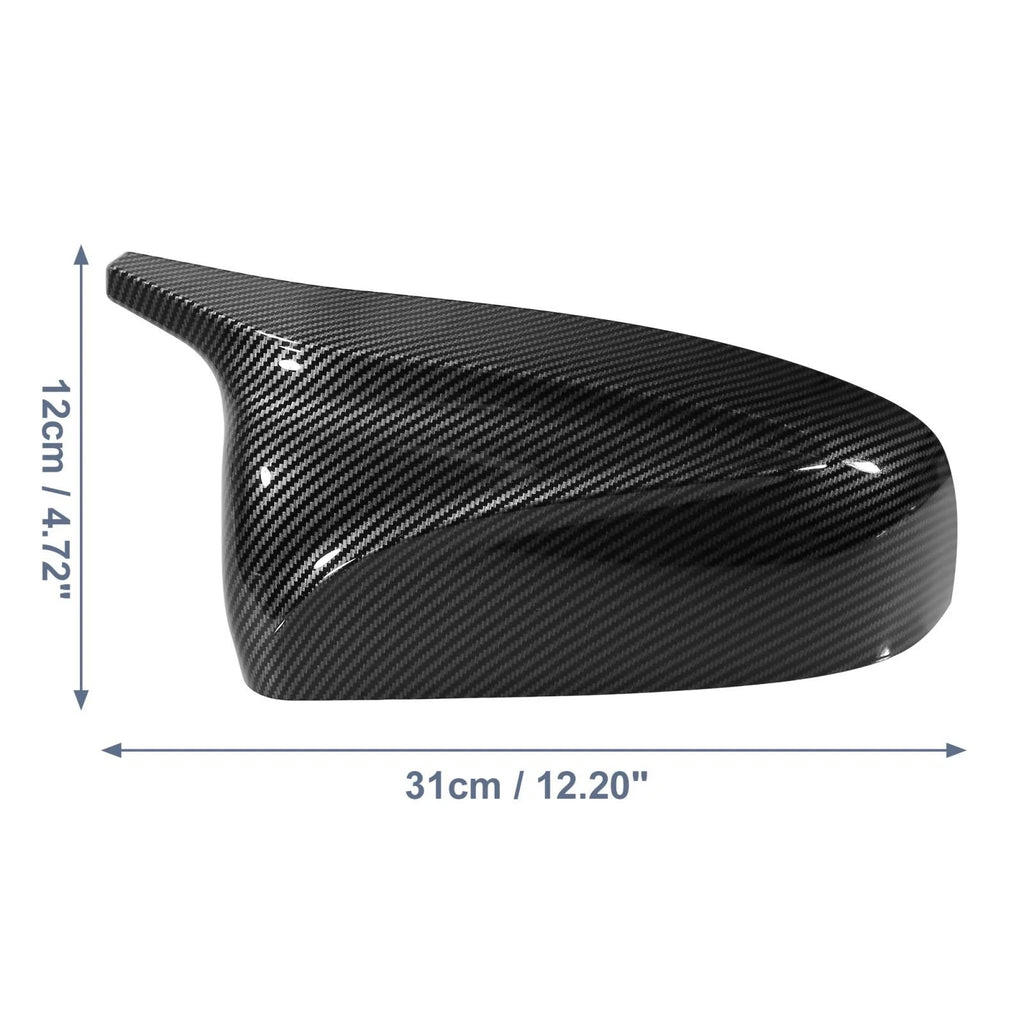 Rear View Mirror Covers Pair Carbon Fiber Pattern for BMW E70 E71 E72 (2006–2013)
