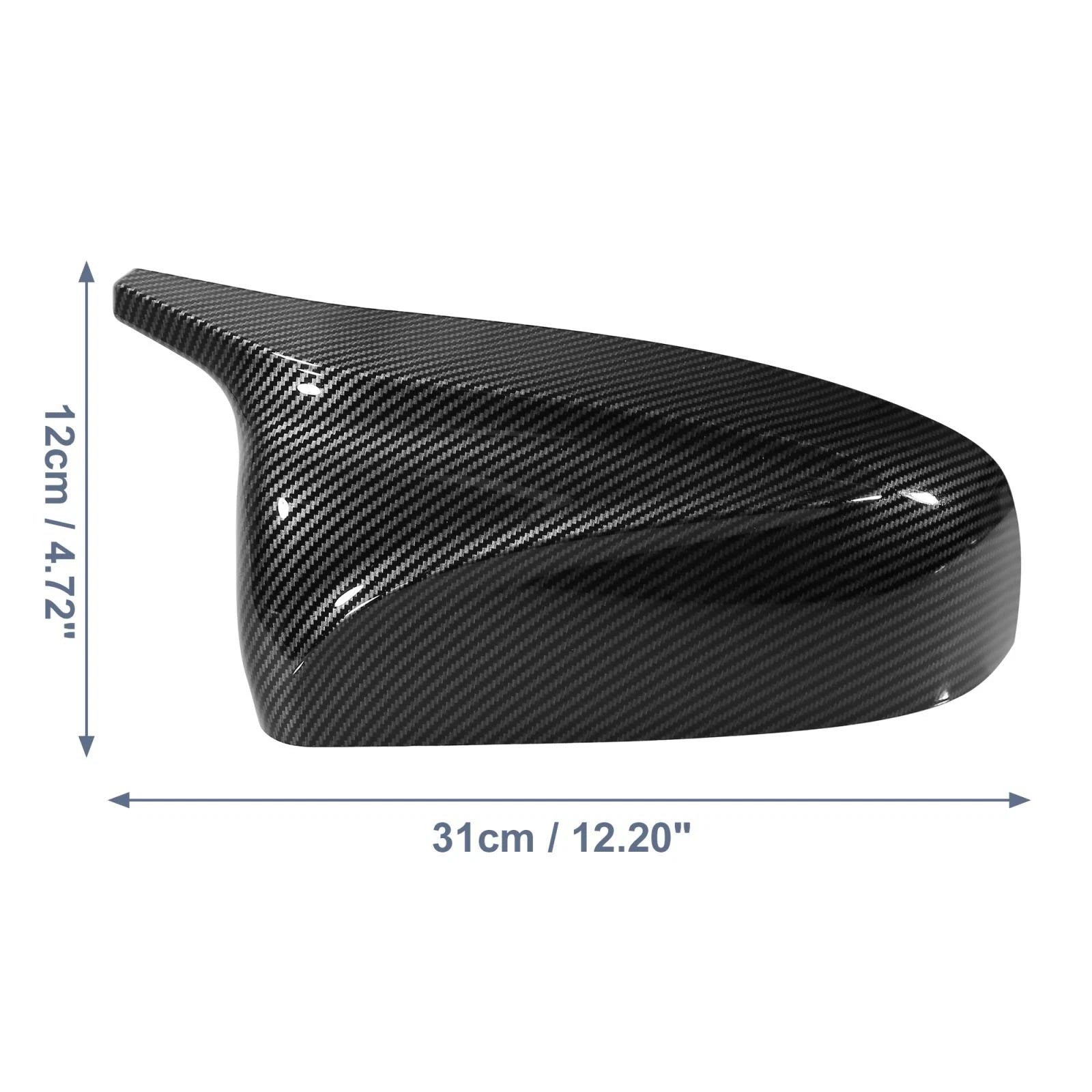 Rear View Mirror Covers Pair Carbon Fiber Pattern for BMW E70 E71 E72 (2006–2013)