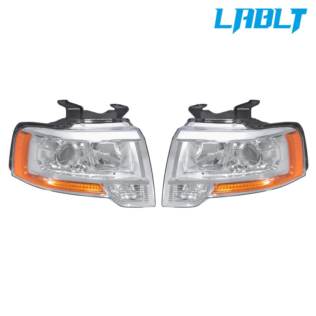 Set of 2 Projector Halogen Headlights for Ford Expedition (2015–2016)