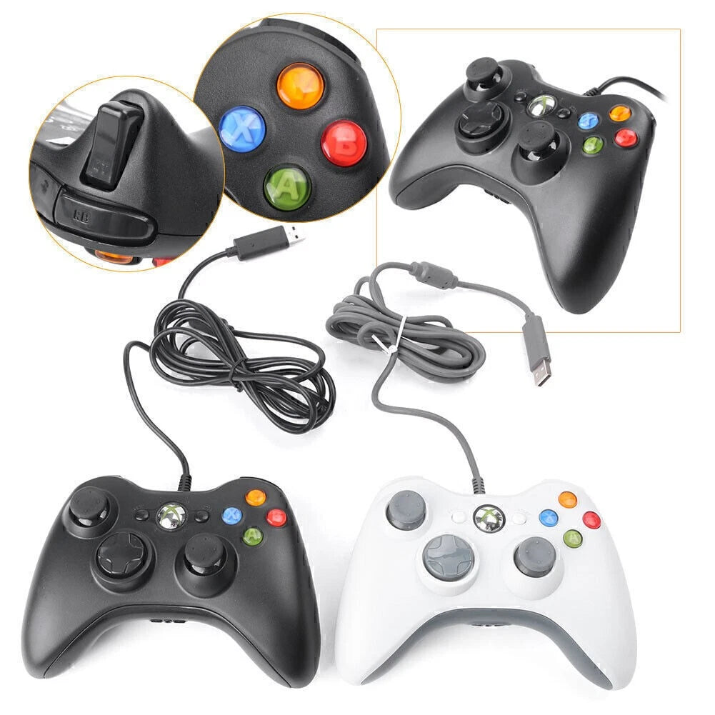 Console-Style Control fit PC Games & Xbox 360 Wired Game Controller Microsoft