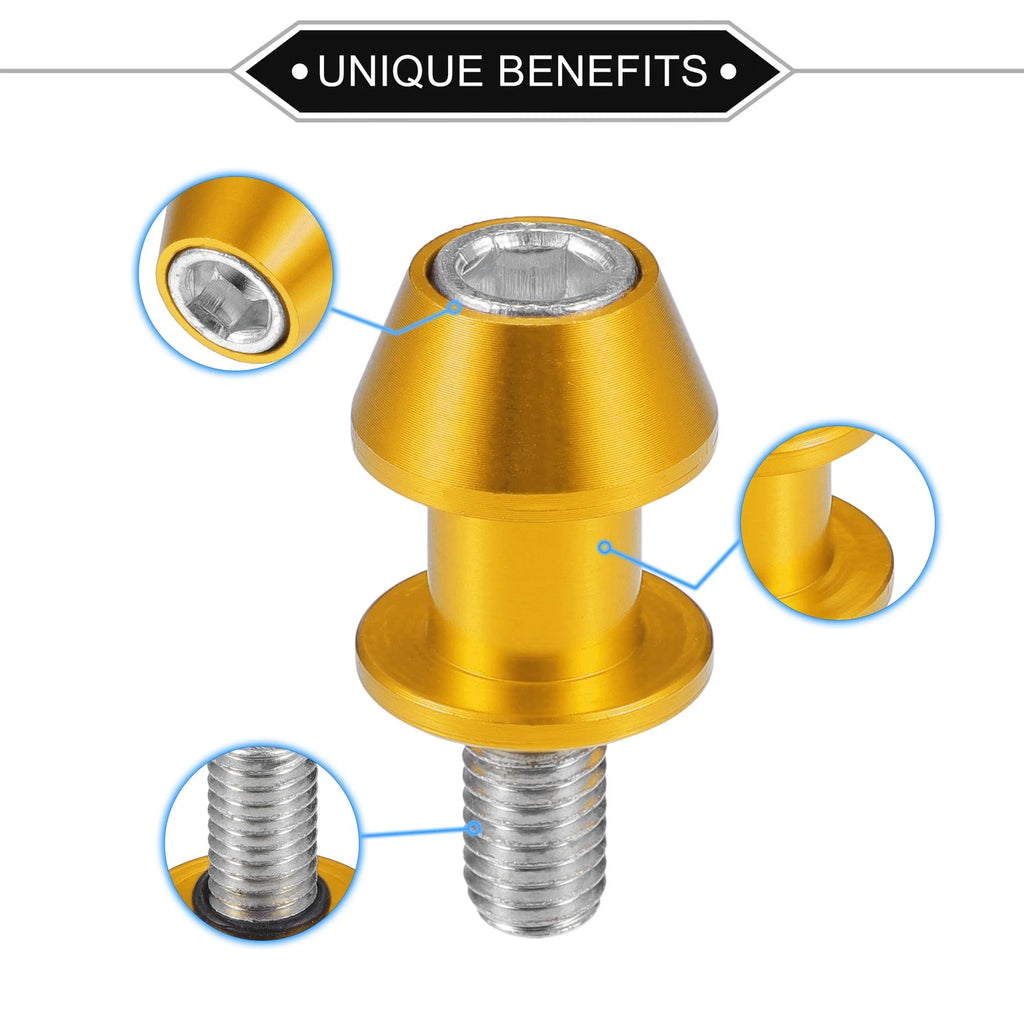Motorcycle Swingarm Spools 10mm CNC Replacement for Gold Tone (2010–2020)