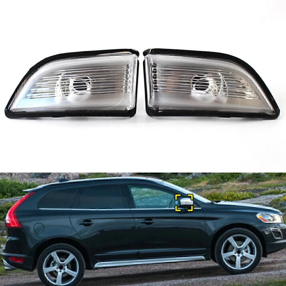 Pair Wing Mirror Indicator Lamp Light for Volvo XC60 (2009–2013)