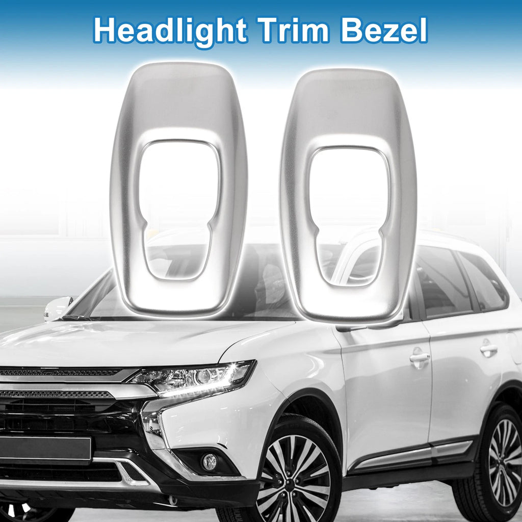 2 Pcs Back Row Headlight Trim Bezel Replacement for Mitsubishi Outlander (2022–2024)