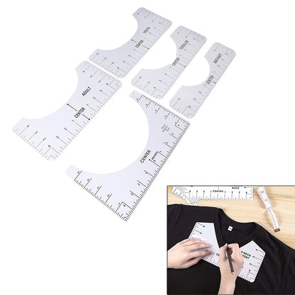 5 Pack T-Shirt Ruler Guide for Vinyl Alignment