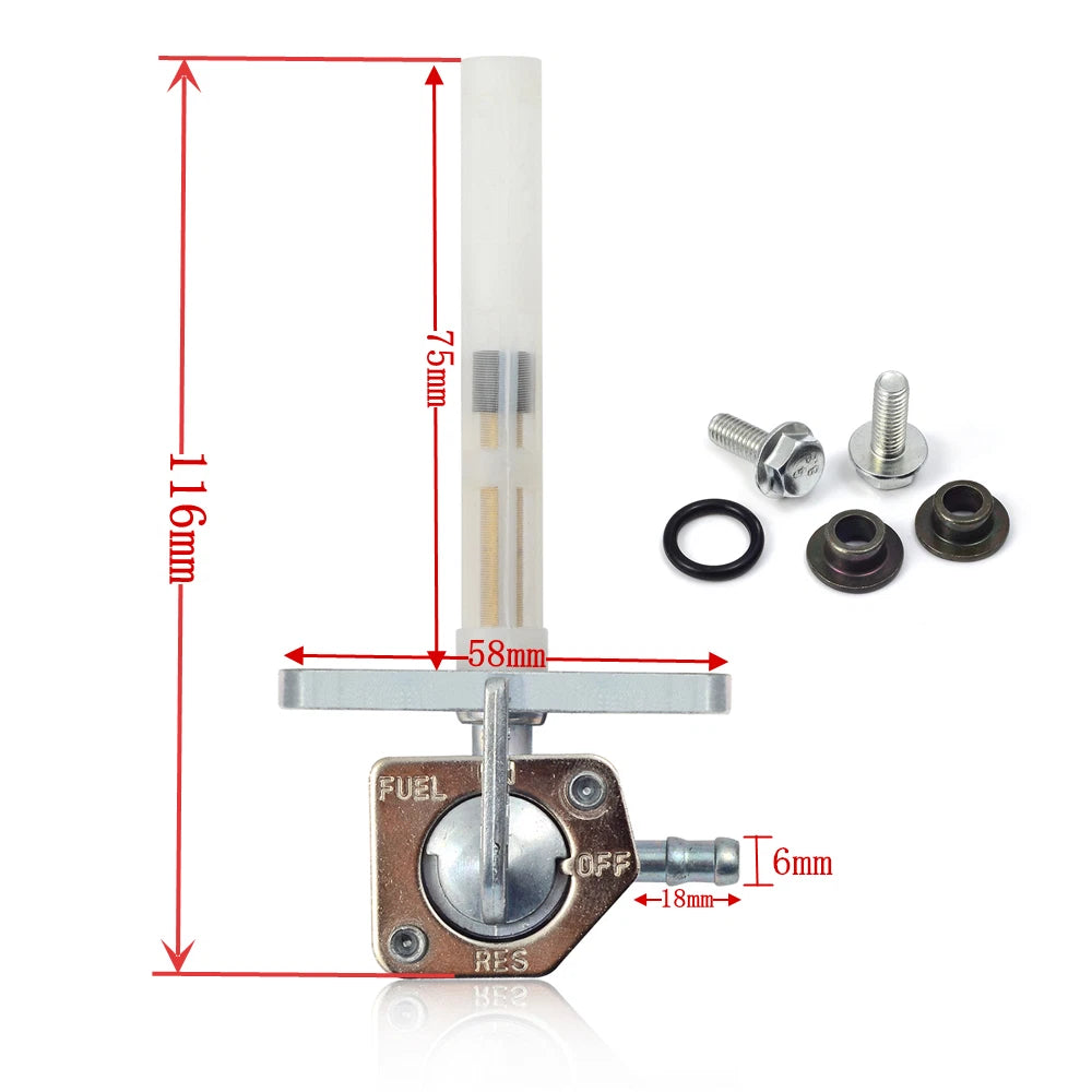 Fuel Petcock Valve Kit for Honda XR50 XR70 XR80 XR100 CRF80 CRF100 (2000–2023)
