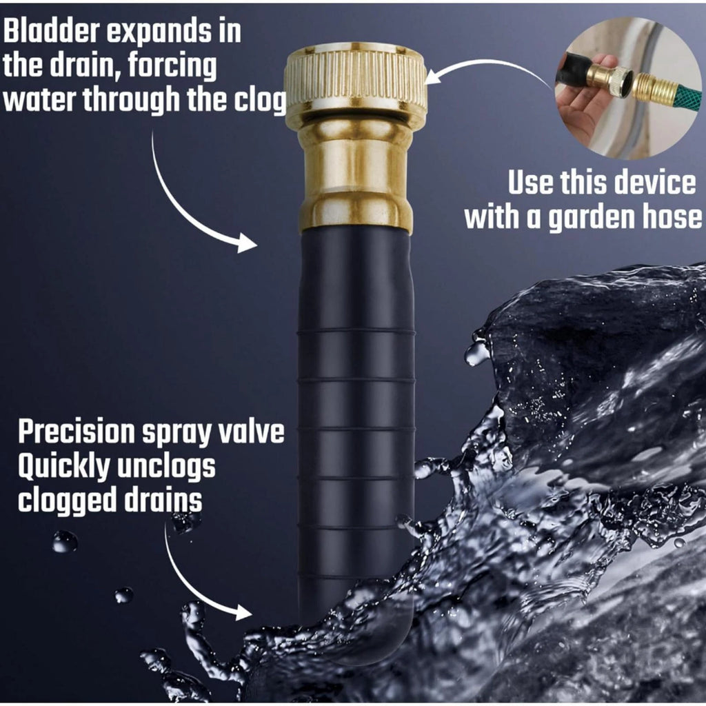 Drain Cleaning Bladder for Sewer Pipe Snake Garden Hose Tool