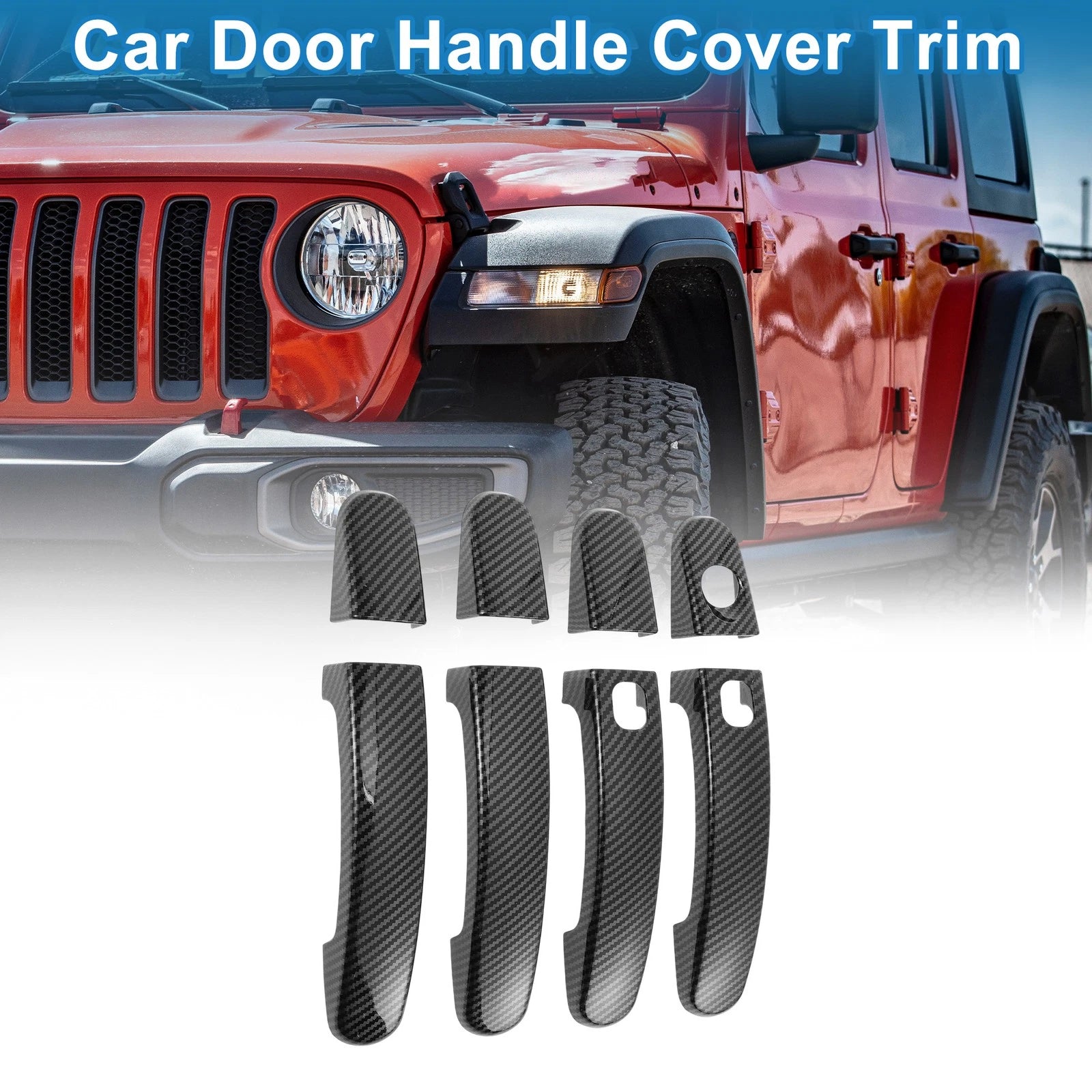 Door Handle Cover Trim Side for Ford Ranger Silver Tone (2011–2018)