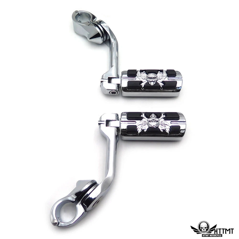 5" Chrome Foot Peg Kit for Harley Fat Boy