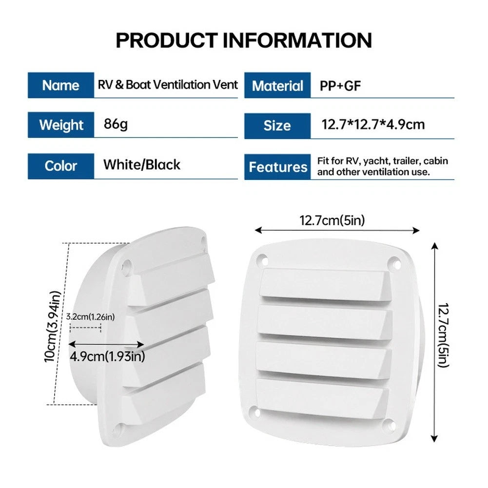 Vent Cover for RVs Boats Trailers (2010–2023) - Sturdy PP