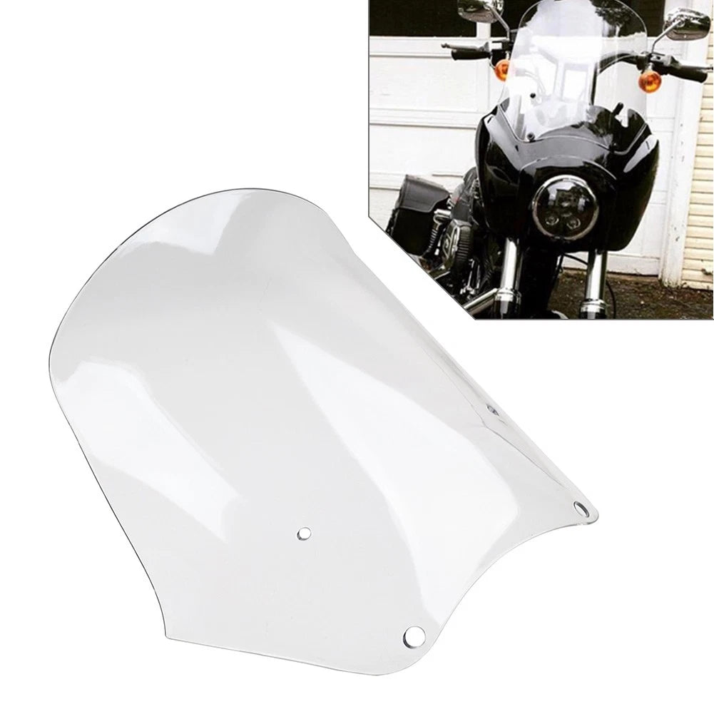 Clear 15" Windshield for Harley Dyna Low Rider Fat Street Bob (2006–2017)