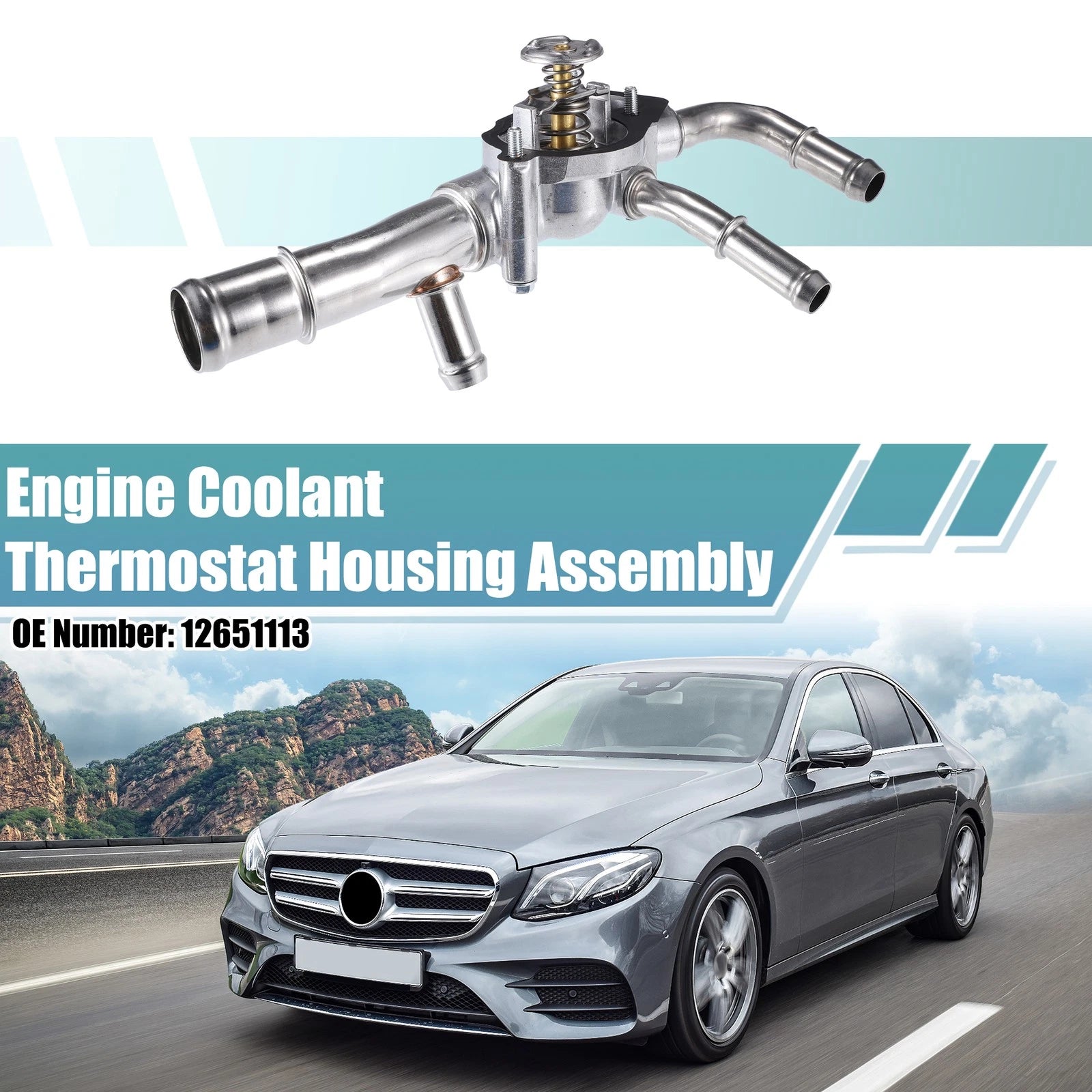 Engine Coolant Thermostat Housing Assembly Replacement for Chevrolet Equinox (2010–2016)