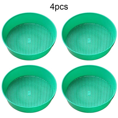 4 Pieces Sifting Tool Set for Gardening and Soil Preparation