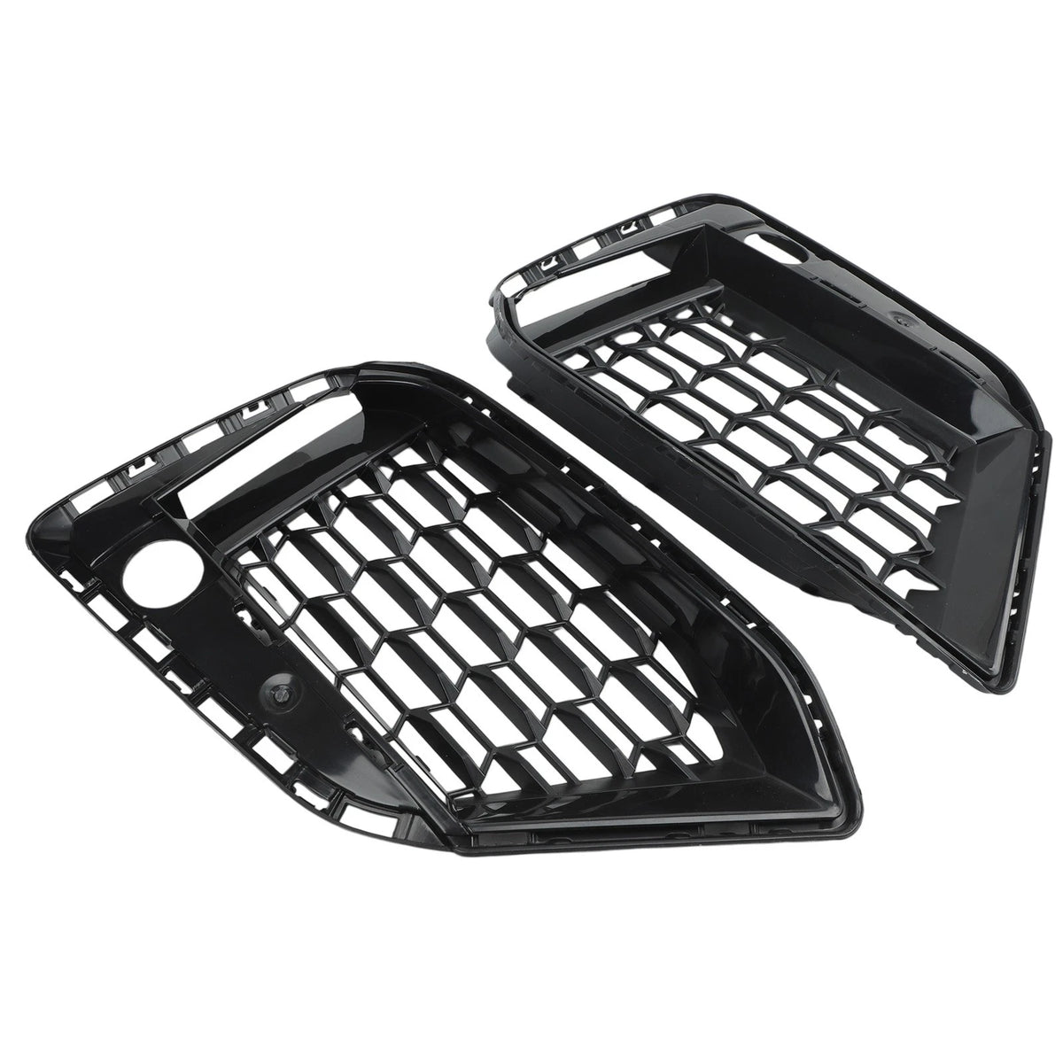 Front Pair Bumper Lower Grille Black ABS for BMW 5 Series G30 (2021)