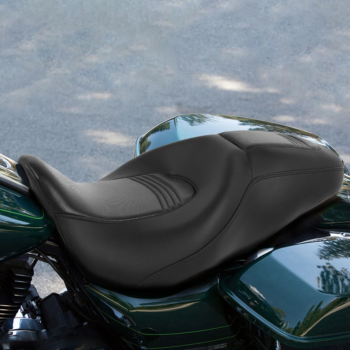 One Piece Driver & Passenger Seat for Harley Touring Road Glide (2009–2023)