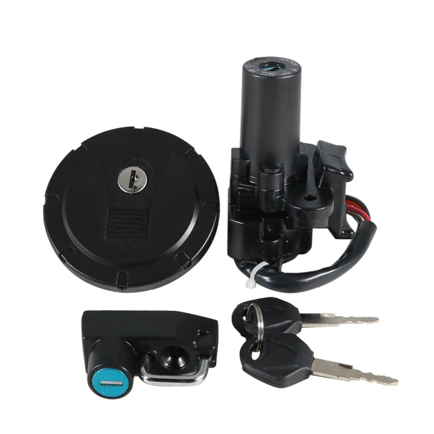 Ignition Key Switch Fuel Tank Cap Lock Set for Kawasaki KL110 KSR PRO (2013–2014)