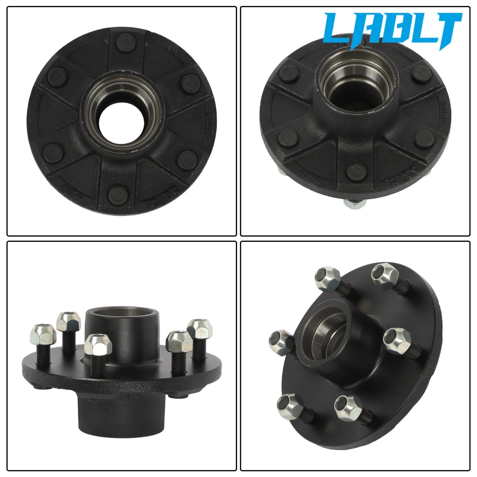 2 Idler Hubs for 3500lb Axle Trailer (6 x 5.5 Bolt Pattern) #84 Spindle