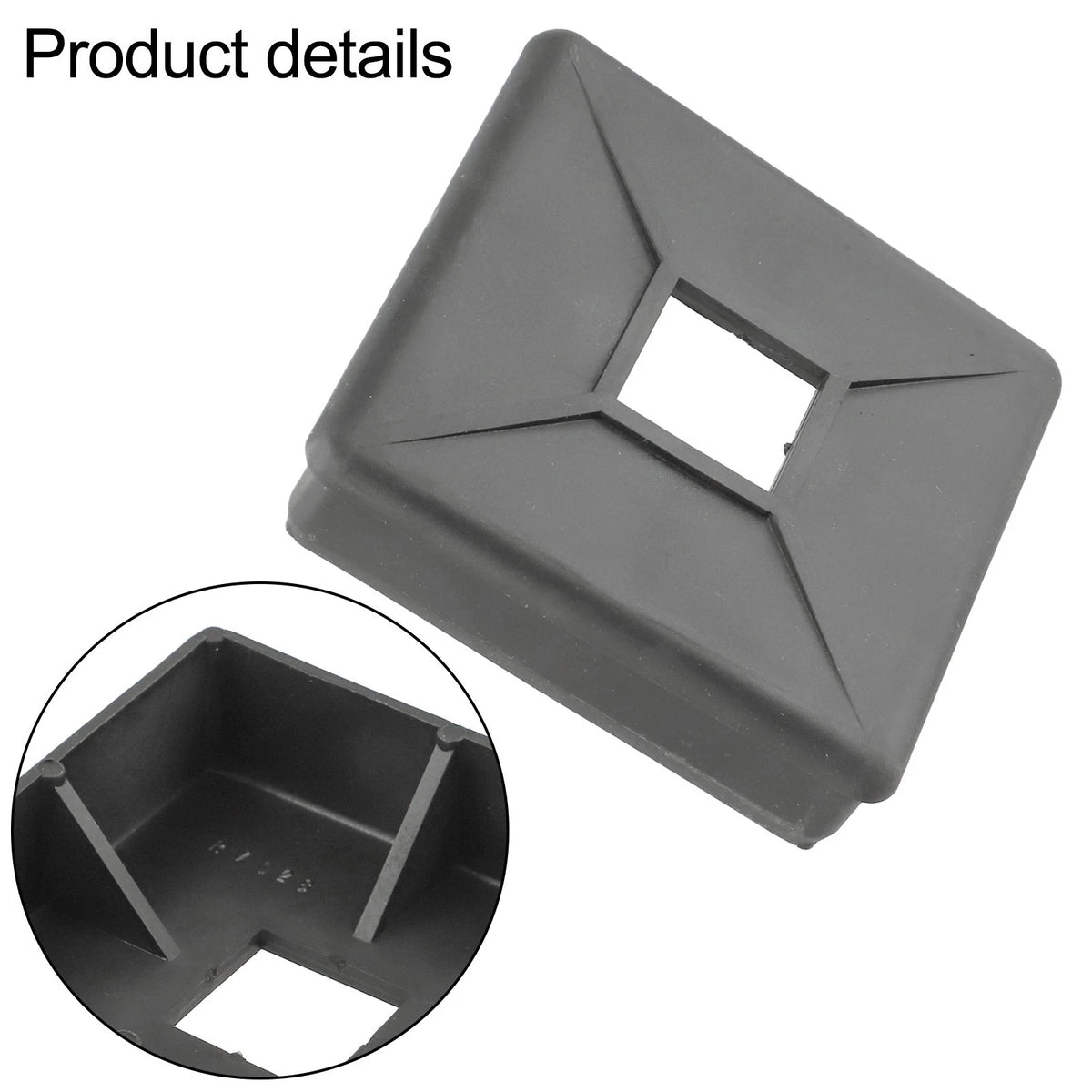 Set of 2 Black PE Bumper Covers for RV 4 Inch