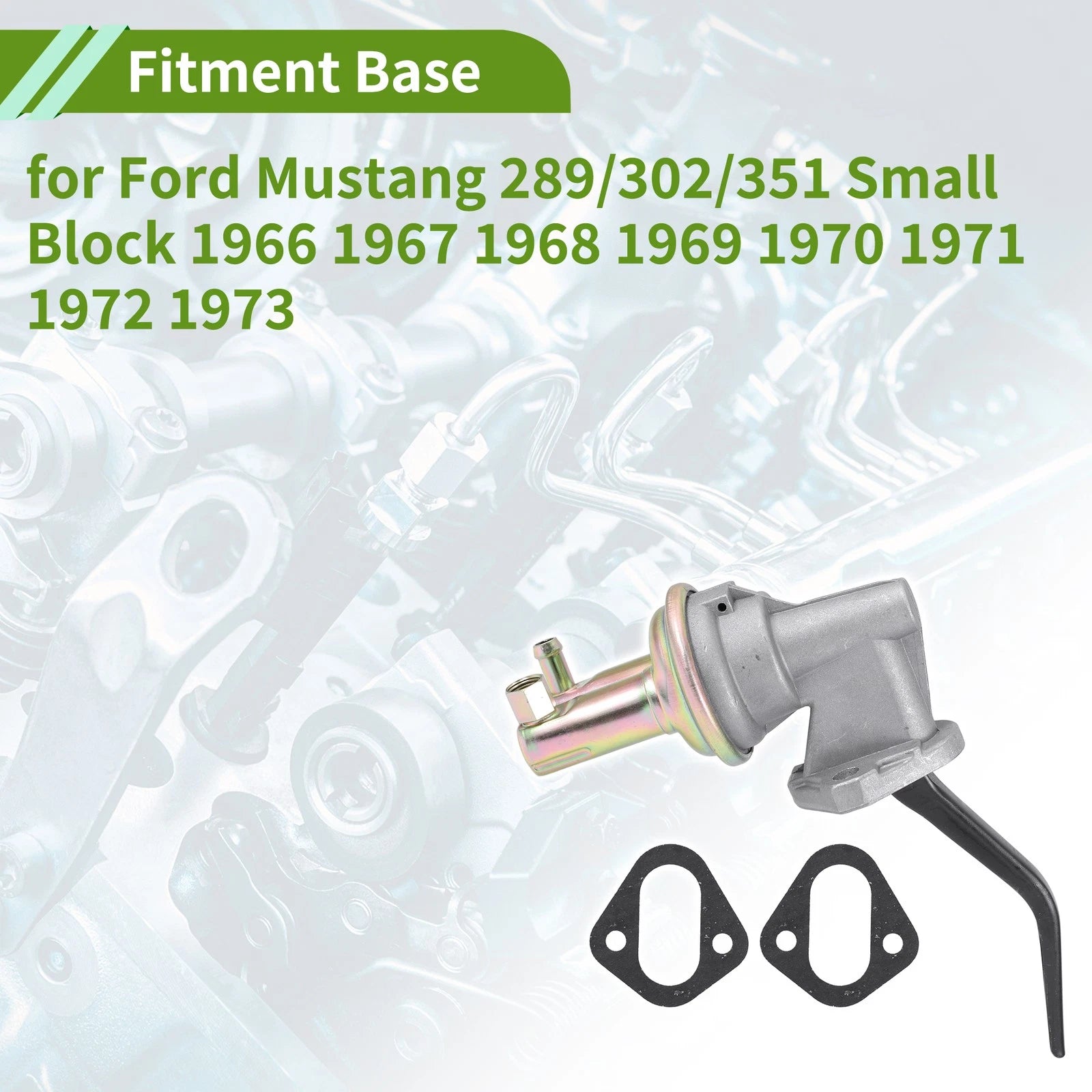 Mechanical Fuel Pump Replacement for Ford Mustang 289 302 351 (1966–1973)