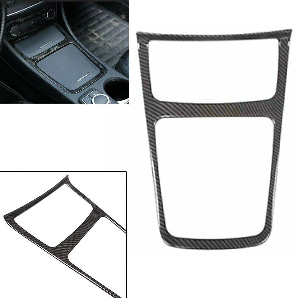 Carbon Center Console Panel Trim for Mercedes Benz A GLA CLA Class (2013–2017)