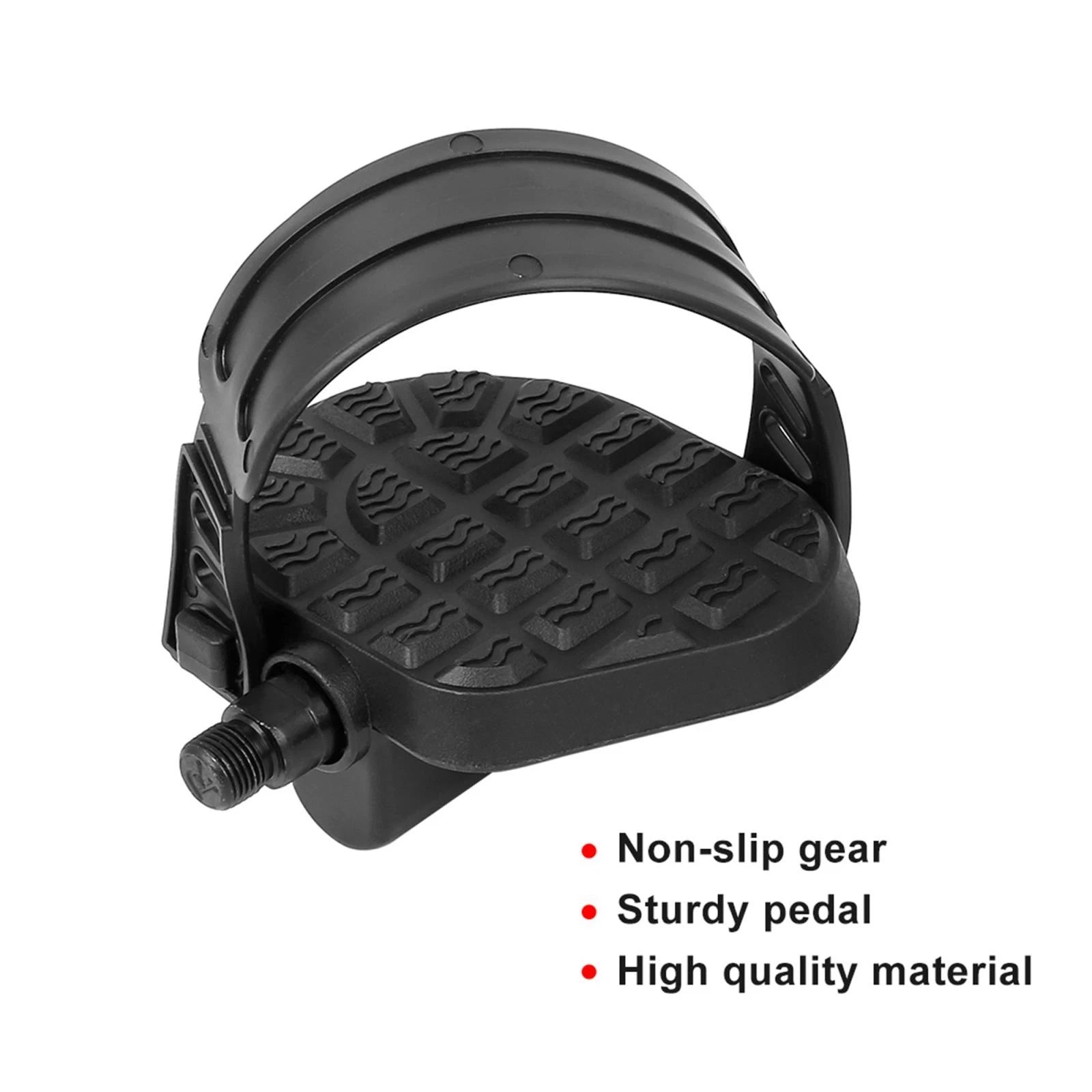 Bicycle Pedals 9/16 Platform Non Slip with Straps for All Bikes (Universal)