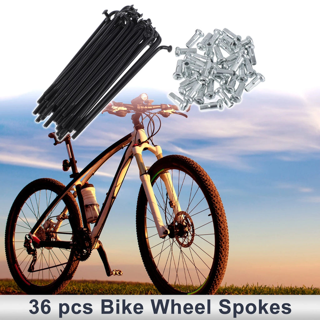 Bicycle Spokes Nipple Replacement 13G 85mm Steel Black for Universal