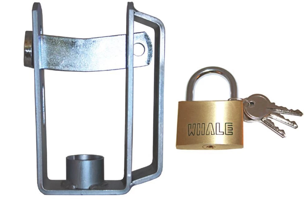 2-Way Trailer Coupling Lock with Padlock & 3 Keys for Caravan Boat
