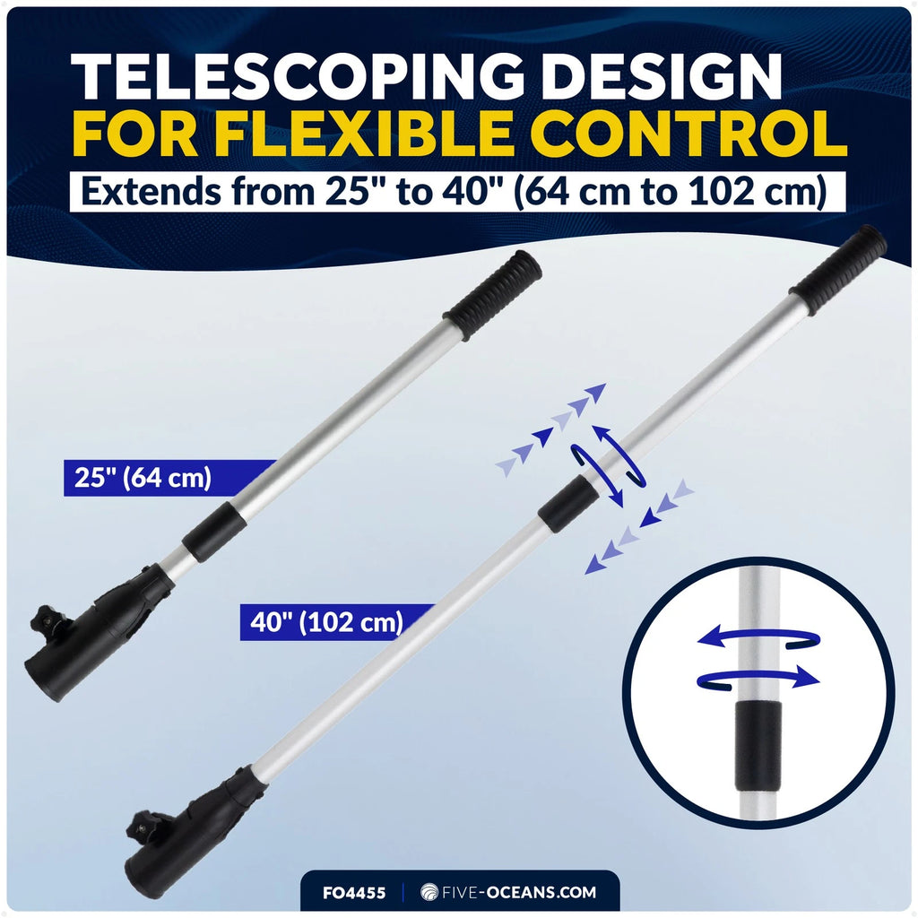 Telescopic Tiller Extension Handle for Outboard & Trolling (25"–40")