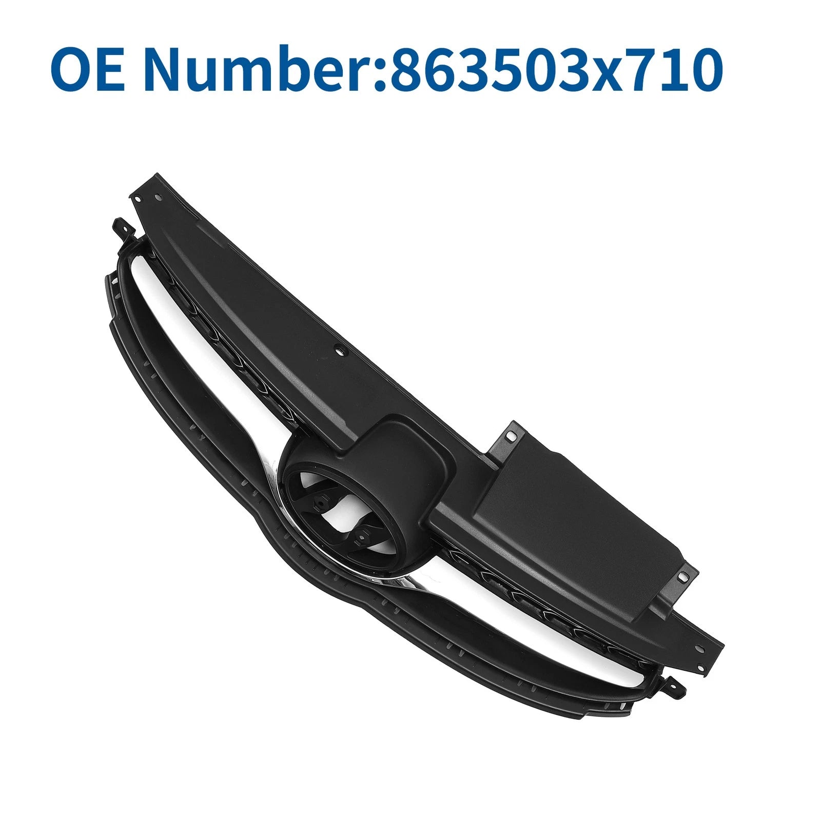 Front Upper Bumper Grille for Hyundai Elantra (2014–2018) Black Chrome